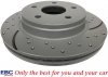 Przednie klocki Ultimax2 + nawiercone nacinane tarcze hamulcowe EBC seria GD Dodge RAM 1500 2006-