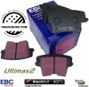 Tylne klocki Ultimax2 + WENTYLOWANE tarcze hamulcowe EBC seria PREMIUM Chrysler 300C