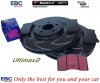 Przednie klocki Ultimax2 + NACINANE tarcze hamulcowe 355mm EBC seria BSD Ford Mustang 2005-2014