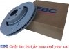 Przednie klocki YeloowStuff + NAWIERCANE NACINANE tarcze hamulcowe 320mm EBC seria GD Ford Mustang 2015-