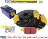 Przednie klocki YellowStuff + NACINANE tarcze hamulcowe 320mm EBC seria USR Ford Escape AWD 2013-