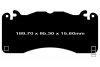 Przednie CERAMICZNE klocki RedStuff + tarcze hamulcowe EBC seria PREMIUM Ford Mustang 5,0 V8 2015-