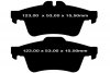 Tylne CERAMICZNE klocki RedStuff + tarcze hamulcowe 280mm EBC seria Premium Ford Kuga 2013-2016