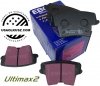 Tylne klocki Ultimax2 + NACINANE WENTYLOWANE tarcze hamulcowe EBC seria USR Dodge Charger