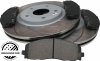 Przednie klocki + NACINANE tarcze hamulcowe 330mm SILVER Dodge Journey 2012-