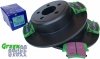 Tylne klocki GreenStuff + NIE WENTYLOWANE tarcze hamulcowe EBC seria PREMIUM Lancia Thema 3,6 V6