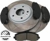 Przednie klocki + NACINANE tarcze hamulcowe 330mm SILVER Dodge Journey 2012-