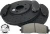 Przednie klocki + WIERCONE NACINANE tarcze hamulcowe 330mm GEOMET Chrysler Voyager 2020-