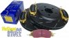 Przednie klocki YellowStuff + NACINANE tarcze hamulcowe EBC seria USR 316mm Ford Mustang 2005-2014