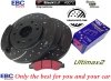 Przednie klocki Ultimax2 + NAWIERCANE NACINANE tarcze hamulcowe 330mm EBC seria GD Chevrolet Avalanche 1500 2007-2008