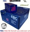 Przednie klocki Ultimax2 + NAWIERCANE NACINANE tarcze hamulcowe 325mm EBC seria GD Ford Explorer 2011-2019