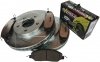Przednie klocki Z26 + WIERCONE tarcze hamulcowe 293mm POWERSTOP Ford Mustang 2005-2010