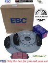 Przednie klocki Ultimax2 + NACINANE tarcze hamulcowe 330mm EBC seria USR RAM Cargo Van 2012-