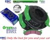 Przednie klocki GreenStuff + NAWIERCANE NACINANE tarcze hamulcowe EBC seria GD GMC Yukon XL 2500 2000-2013