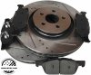 Przednie klocki + WIERCONE tarcze hamulcowe 345mm Lincoln Continental 2017-