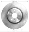 Tarcza hamulcowa przednia BB-TECH 325mm Lincoln MKS 2010-2012