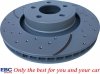 Przednie klocki YeloowStuff + NAWIERCANE NACINANE tarcze hamulcowe 320mm EBC seria GD Ford Mustang 2015-
