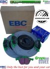 Przednie klocki GreenStuff + NACINANE tarcze hamulcowe 300mm EBC seria BSD Ford Escape FWD 2013-2019
