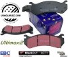 Tylne klocki Ultimax2 + NACINANE tarcze hamulcowe EBC seria USR GMC Yukon XL 2500 2000-2007