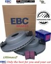 Tylne klocki Ultimax2 + WENTYLOWANE tarcze hamulcowe EBC seria PREMIUM Dodge Charger
