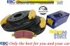Przednie klocki YellowStuff + NACINANE tarcze hamulcowe 330mm EBC seria USR GMC Yukon 2009-2020