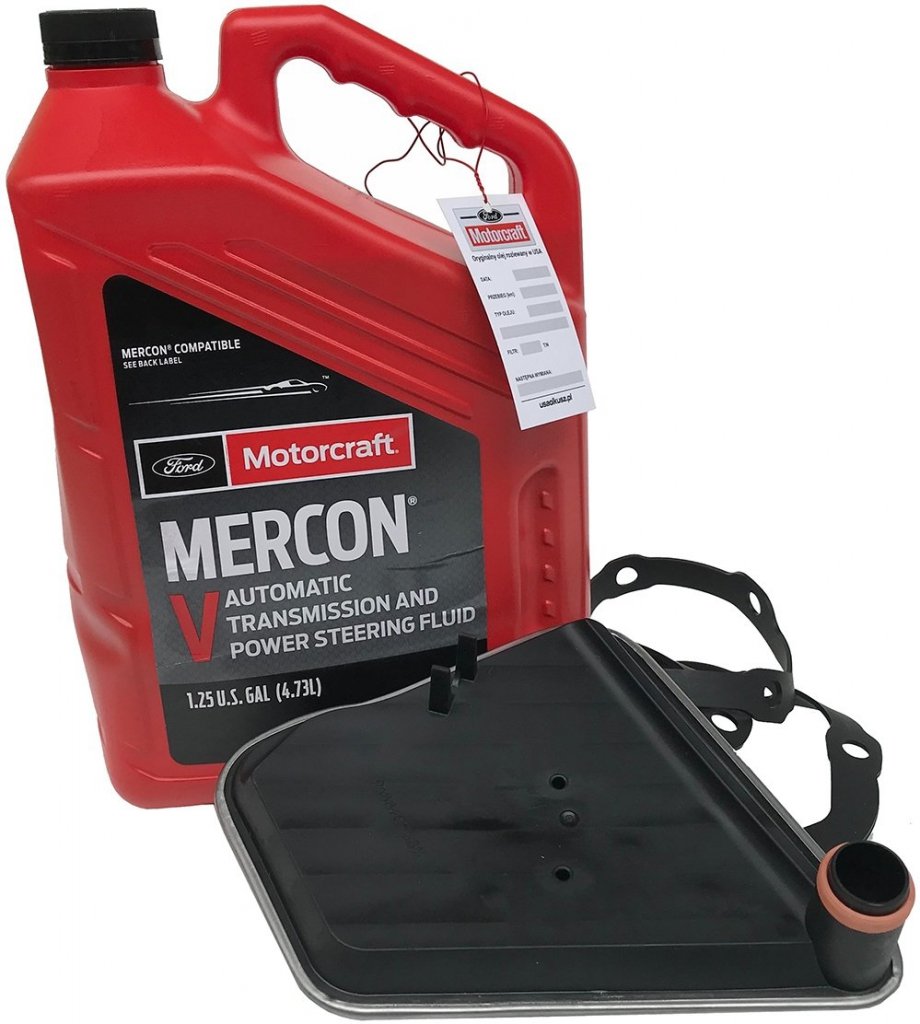Filtr oraz syntetyczny olej Motorcraft MERCON V