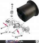 Tylna tuleja tylnego górnego wahacza Jeep Cherokee 2008-2009
