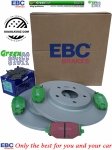 Tylne klocki GreenStuff + tarcze hamulcowe 328mm EBC seria Premium Chrysler Voyager Town Country 2012-
