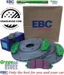 Przednie klocki GreenStuff + NACINANE tarcze hamulcowe 330mm EBC seria USR Dodge Journey 2012-