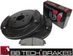 Klocki oraz NACINANE tarcze hamulcowe przednie 345mm BB-TECH Dodge Charger