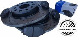 Tylne klocki + NACINANE WIERCONE tarcze hamulcowe 325mm Jeep Grand Cherokee WL 2022- BRF BRY