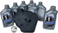 Filtr + olej Mobil1 Synthetic LV ATF HP DEXTRON skrzyni biegów 8L45 Chevrolet Colorado 3,6 V6 2017-2023