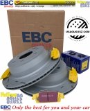 Tylne klocki YellowStuff + NACINANE tarcze hamulcowe EBC seria USR GMC Yukon 2007-2020
