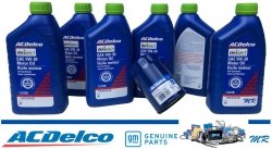 Filtr + olej ACDelco 5W30 Chevrolet Express 4,3 V6 2018-