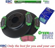 Przednie klocki Green Stuff + tarcze hamulcowe 320mm EBC seria PREMIUM Chrysler 300C RWD V6