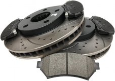 Nawiercane tarcze 278mm oraz klocki hamulcowe przednie Oldsmobile Intrigue