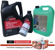 Oryginalny filtr oraz syntetyczny olej silnikowy Motorcraft 5W30 Lincoln Navigator 3,5 V6