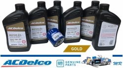 Filtr + olej silnikowy ACDelco Gold Synthetic Blend 5W30 API SP GF-6 Cadillac Escalade 2002-2006