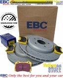 Tylne klocki YellowStuff + NAWIERCANE NACINANE tarcze hamulcowe EBC seria GD Jeep Grand Cherokee SRT / Trackhawk