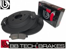 Tylne klocki + NACINANE tarcze hamulcowe 320mm BB-TECH Ford Mustang 2015-