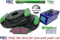 Przednie klocki GreenStuff + NACINANE tarcze hamulcowe 330mm EBC seria USR Chevrolet Tahoe 2009-2020