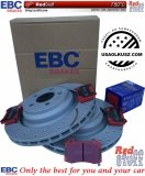 Tylne CERAMICZNE klocki RedStuff + NAWIERCANE NACINANE tarcze hamulcowe 350mm EBC seria GD Dodge Charger SRT Scat Pack Hellcat