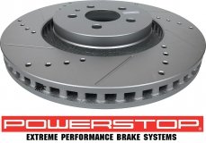 Przednia WIERCONA NACINANA tarcza hamulcowa 345mm POWERSTOP Ford Edge AWD 2015-