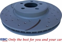 Przednia WIERCONA NACINANA tarcza hamulcowa 320mm EBC seria GD Lancia Thema RWD V6 zacisk 1-tłok