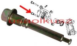 Dolna śruba prowadnicy tylnego zacisku Pontiac Montana AWD 2002-2005
