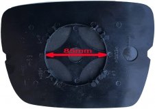 Szkło lusterka prawe ASFERYCZNE + MOCOWANIE Jeep Grand Cherokee 2008-2010