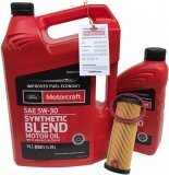 Filtr + olej Motorcraft 5W30 SYNTHETIC BLEND Ford Bronco V6 EcoBoost 2021-