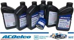 Filtr + olej silnikowy 5W30 Dexos1 Gen2 Full Synthetic API SP ACDelco Cadillac Escalade 2002-2006