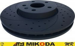 Przednia WIERCONA NACINANA tarcza hamulcowa BLACK 321mm Chevrolet Corvette C8 2020- JL9