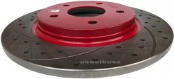 Tylna WIERCONA nacinana tarcza hamulcowa 305mm RED Chrysler Voyager Town Country 2008-